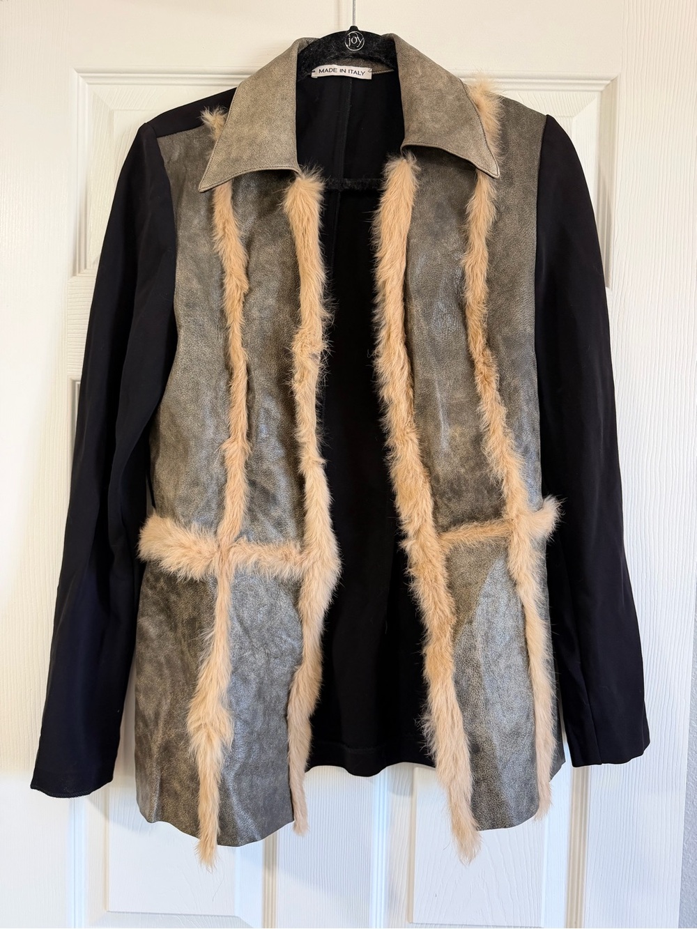 Vera Pelle Leather/Faux Fur Jacket